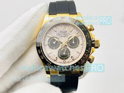 DR Factory Replica Rolex Daytona Meteorite Dial Yellow Gold Watch 40MM